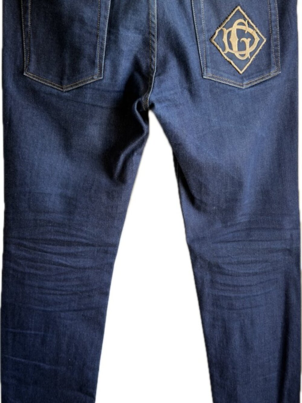 Dolce & Gabbana Skinny Jeans Dark Wash Blue Made in Italy Logo Pocket IT48 - Picture 3 of 10